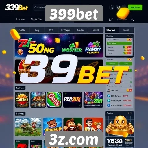 Interface e usabilidade do site de jogos 399bet